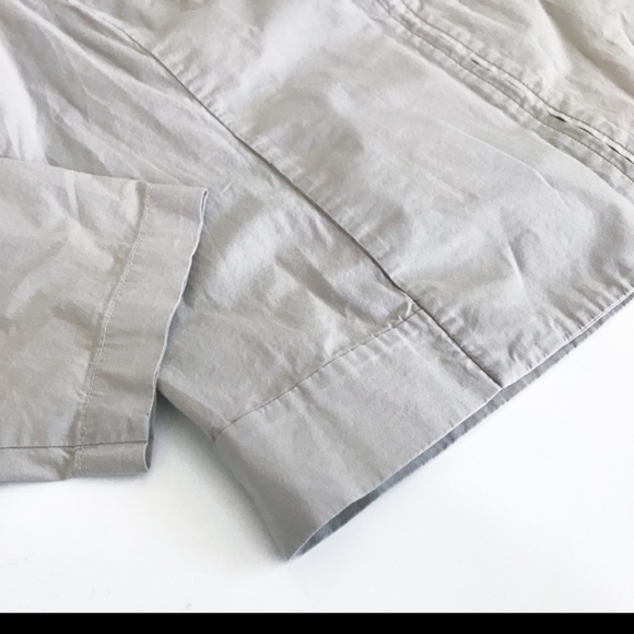 PL Eileen Fisher Taupe Cotton Bomber Jacket - Picture 4 of 8